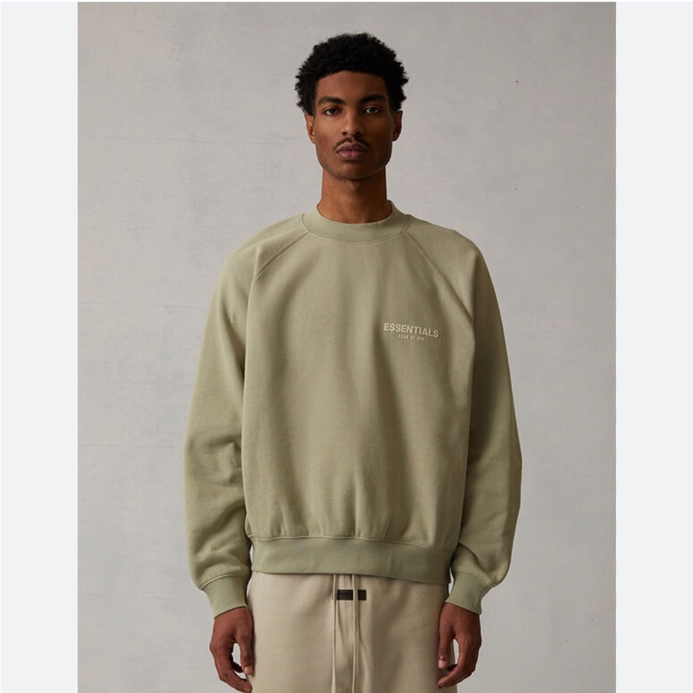 Sea foam Green ESSENTIALS crewneck